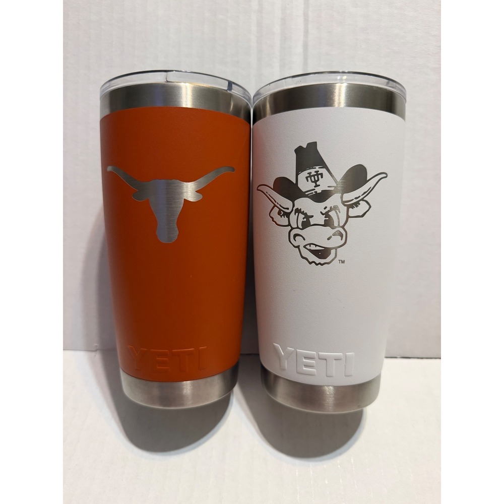 YETI Rambler 20 oz Tumbler Set of 2  University of Texas Longhorns UT